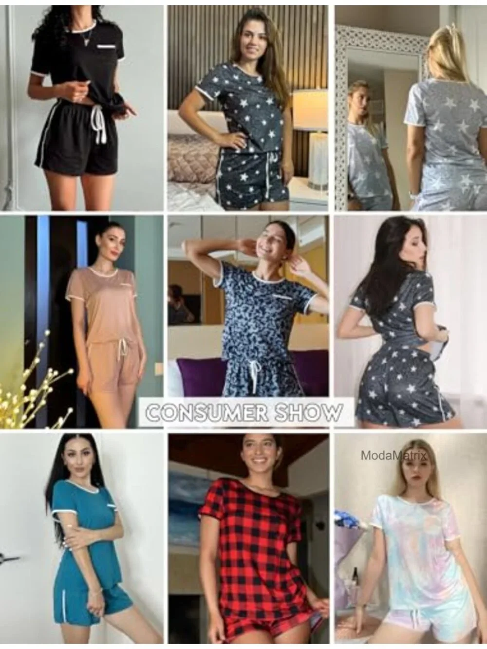 Women's 2 Piece Pajama Set Short Sleeve Sleepwear Soft Lounge